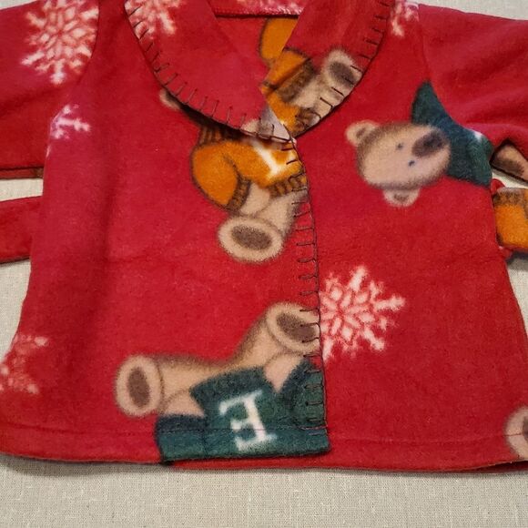 Middleton Reborn Doll Fleece Robe Snowflake Bear Outfit - Picture 8 of 9